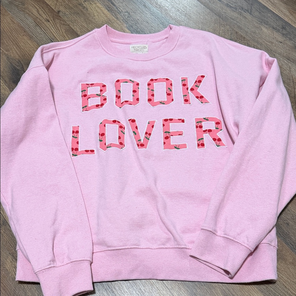 Pink Graphic Crew Neck Sweater